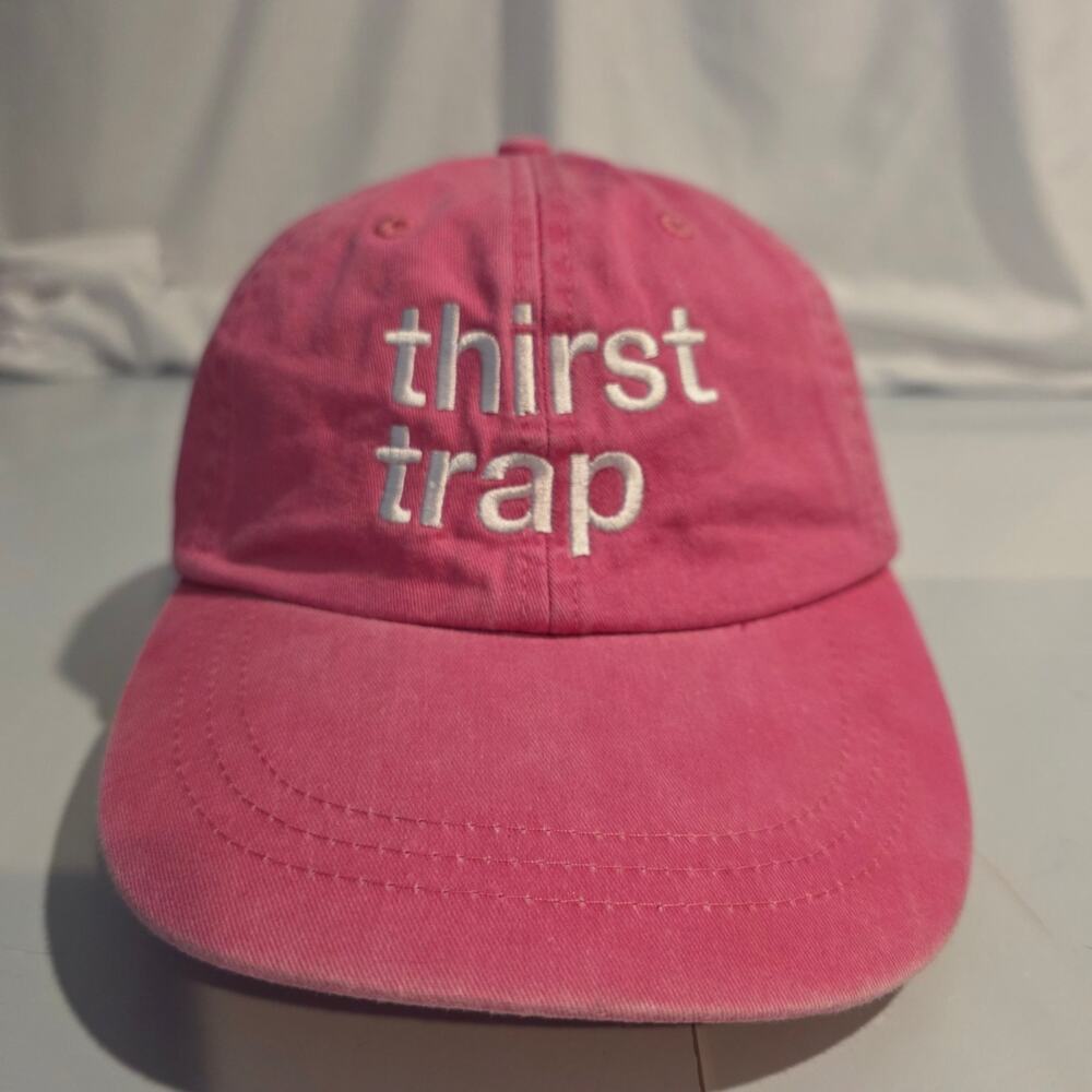 Thirst Trap Pink Dad Hat Cap NWT